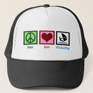 Peace Liebe Windsurfing Truckerkappe