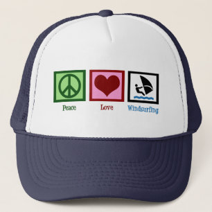 Peace Liebe Windsurfing Truckerkappe