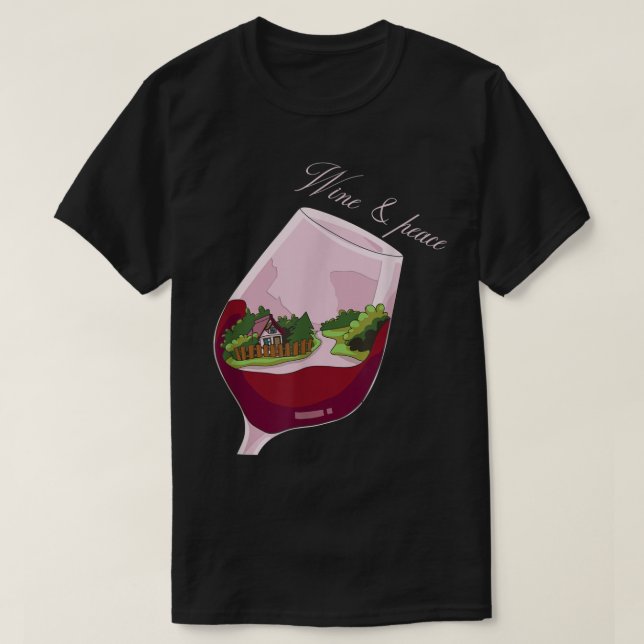 Peace Liebe Wine T - Shirt (Design vorne)
