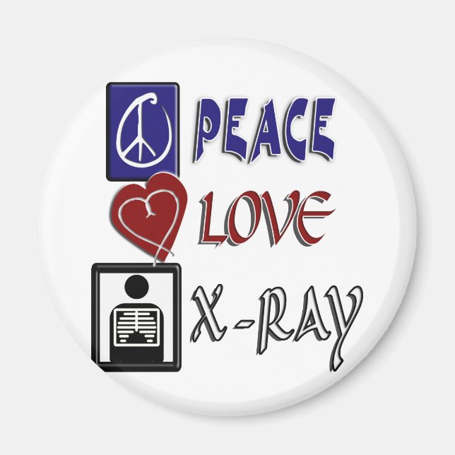 PEACE LIEBE XRAY MAGNET (Vorne)