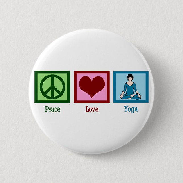 Peace Liebe Yoga Button (Vorderseite)