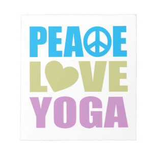 Peace Liebe Yoga Notizblock