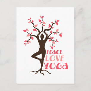 Peace Liebe Yoga Postkarte