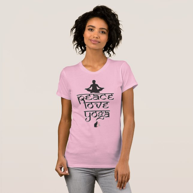 Peace Liebe Yoga T - Shirt (Vorne ganz)