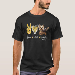 Peace Liebe Yorkshire Terrier Dog T-Shirt