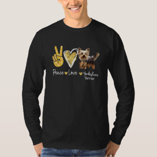Peace Liebe Yorkshire Terrier Dog T-Shirt