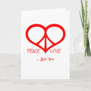 Peace Liebe & You Valentine's Day Card Karte