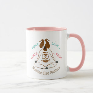 PEACE LIEBE ZIATEN YOGA   GetYerGoat™ Tasse