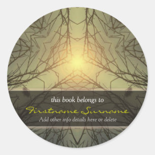 Peace Light Forest Art Buchzeichen Sticker