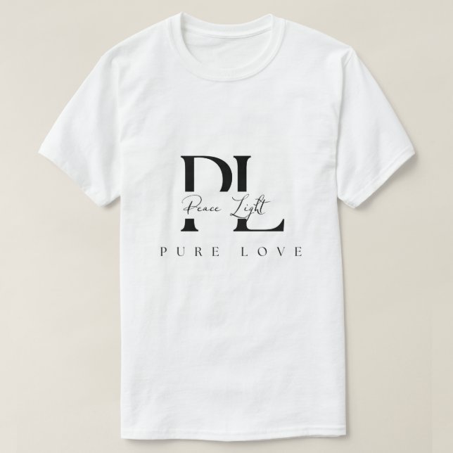 „Peace Light – Pure Love“-Logo T-Shirt (Design vorne)