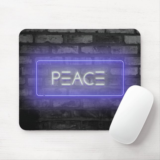 PEACE Lila Neuseeländischer Neonzeichner Maus Pad Mousepad (Mit Mouse)