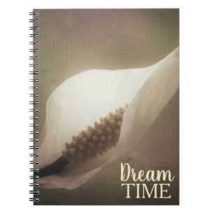 Peace Lily Floral Dream Time Phrase Notizblock