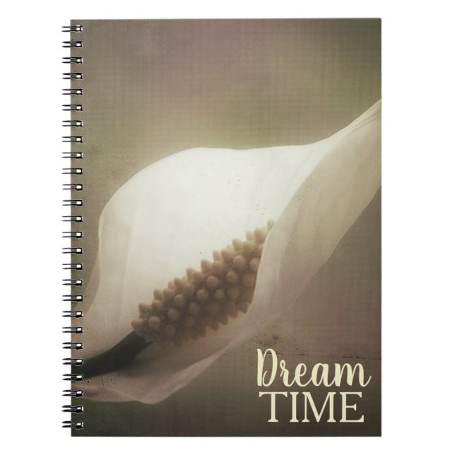 Peace Lily Floral Dream Time Phrase Notizblock (Vorderseite)
