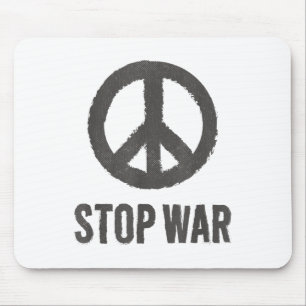 Peace Logo Hippie-Symbol Stopp War Protest Frieden Mousepad