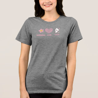 Peace, Love and Cats Doodles Tri-Blend Shirt