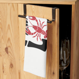 Peace Love and Crawfish Cajun  Geschirrtuch