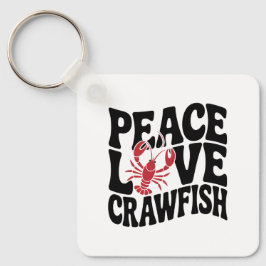 Peace Love and Crawfish Cajun Name Schlüsselanhänger