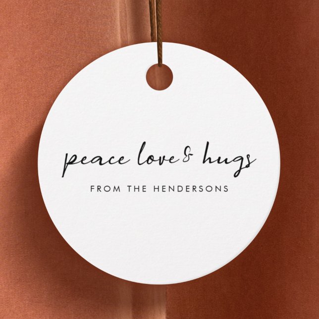 Peace Love and Hugs Geschenkanhänger (Von Creator hochgeladen)
