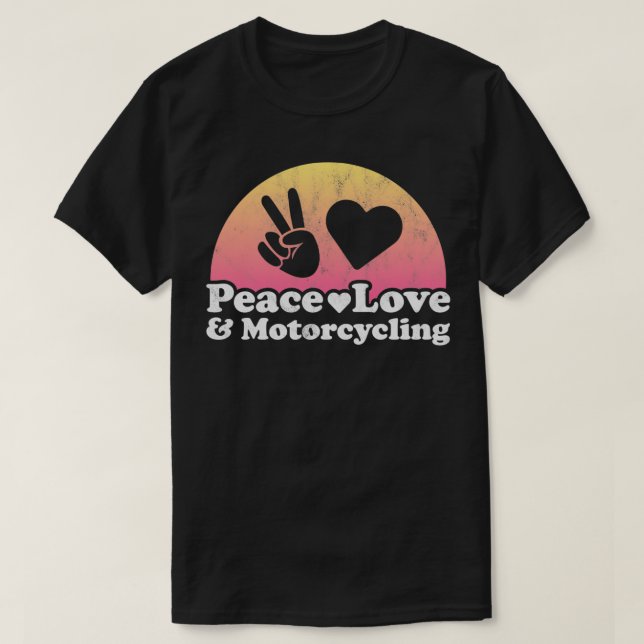 Peace Love and Motorcycling Motorcycle Pullover  (Design vorne)