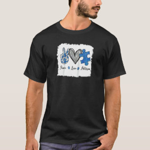 Peace Love Autismus Raglan T-Shirt
