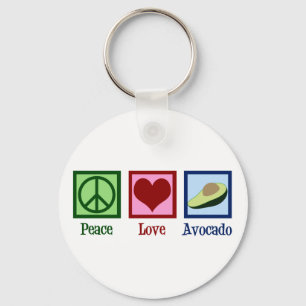 Peace Love Avocado Schlüsselanhänger