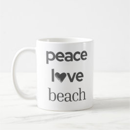 Peace Love Beach -Coastal Life- Sun Sea Lover Tea Kaffeetasse