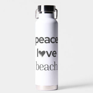 Peace Love Beach Liebhaber   Premium Moderne Aussa Trinkflasche
