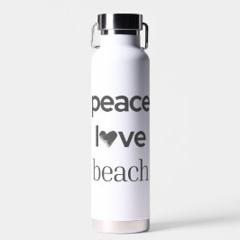 Peace Love Beach Lover | Premium Modern Statement  Trinkflasche