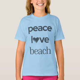 Peace Love Beach | Sun Fun Coastal Graphic Print T-Shirt