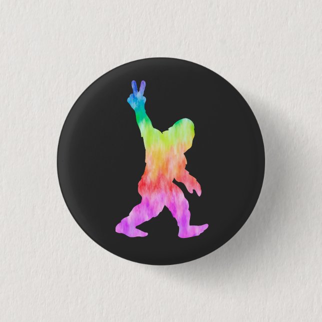 Peace Love Bigfoot   Button (Vorderseite)