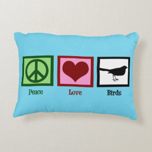 Peace Love Birds Dekokissen