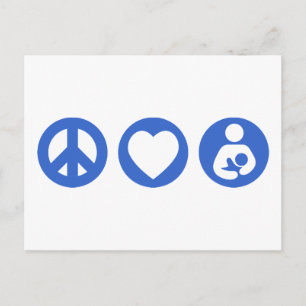 Peace Love Breastfeeding Postkarte