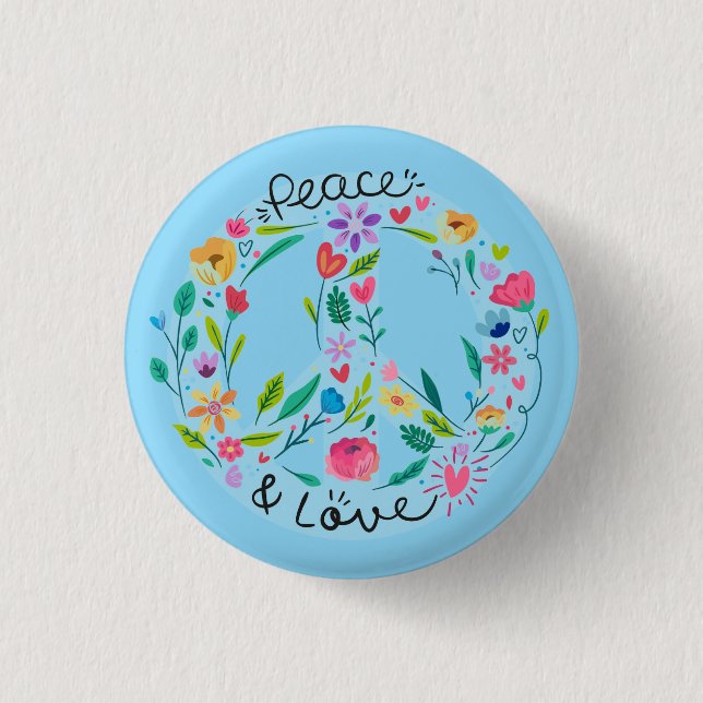 Peace Love Button (Vorderseite)
