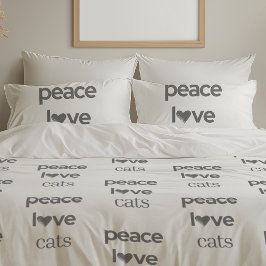Peace Love Cats | Cat Mom Lover Modern Home Decor Kissenbezug