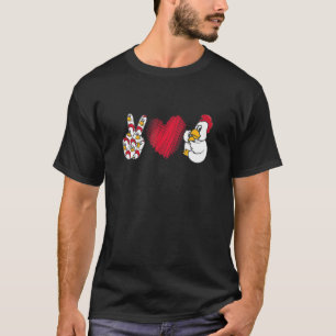 Peace Love Chicken Huhn T-Shirt