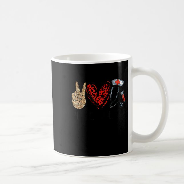 Peace Love Cma Certified Medical Istant Stethoscop Kaffeetasse (Rechts)
