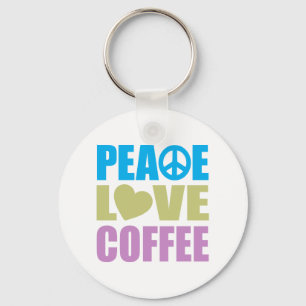 Peace Love Coffee Schlüsselanhänger