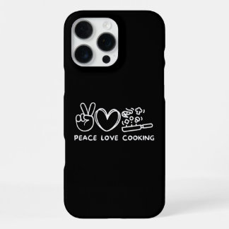 Peace, Love Cooking Retro Cooking Lover Chef Food  iPhone 16 Pro Max Hülle
