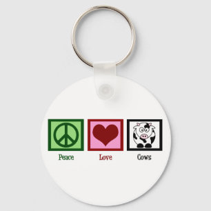 Peace Love Cows Schlüsselanhänger