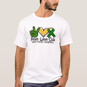 Peace Love Cure Kidney Disease Awareness March Gre T-Shirt