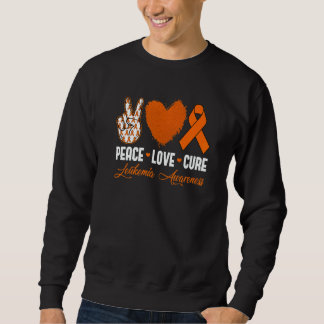 Peace Love Cure Leukemia Awareness Month Warrior W Sweatshirt