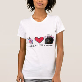 Peace Love Dachshunds Dog Lovers T-Shirt