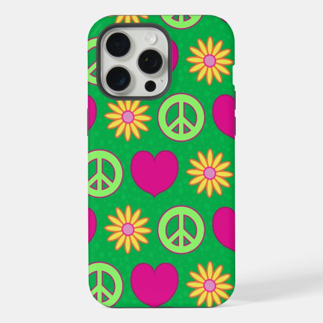 Peace Love Daisies iPhone Hülle (Rückseite)