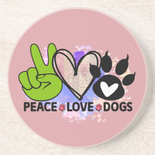Peace Love Dogs Untersetzer – Boho Haustierliebhab