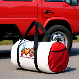 Peace Love Feuerwehr Verlobter Leben Duffle Bag