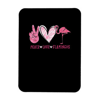 Peace Love Flamingo Flamingo Lover Magnet