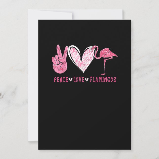 Peace Love Flamingo Flamingo Lover Save The Date (Vorderseite)
