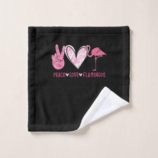 Peace Love Flamingo Flamingo Lover Waschlappen