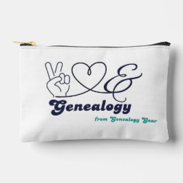 Peace, Love, & Genealogy - small pouch Zubehörtasche