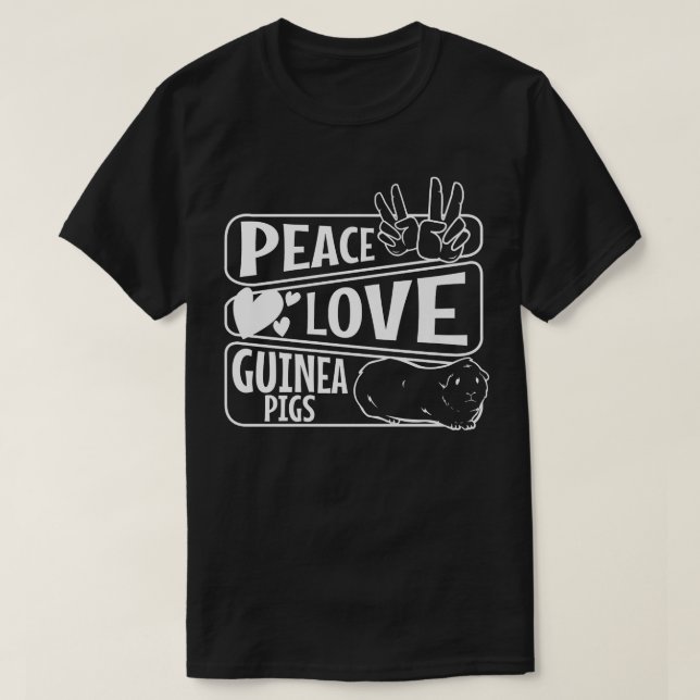 Peace Love Guinea Pigs Premium 4320  T-Shirt (Design vorne)